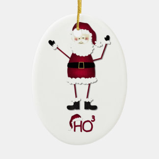 Ornement Ovale En Céramique Les maths de Père Noël