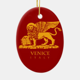 Ornement Ovale En Céramique Manteau de Venise des bras