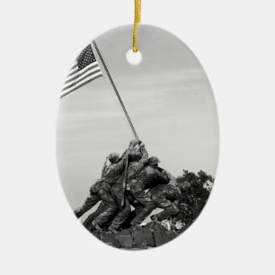 Ornement Ovale En Céramique Mémorial d'Iwo Jima