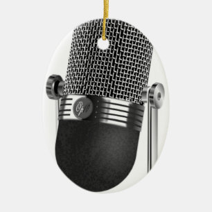 Ornement Ovale En Céramique Microphone classique