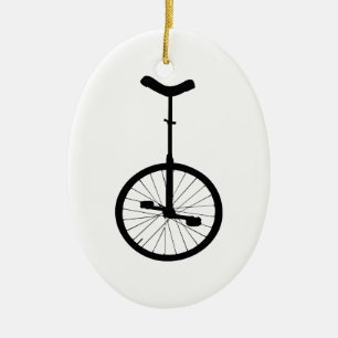 Ornement Ovale En Céramique Monocycle noir