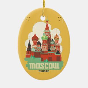 Ornement Ovale En Céramique Moscou Russie