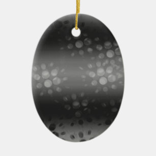 Ornement Ovale En Céramique Motif des éclats pointus - Noir, Gris, Blanc