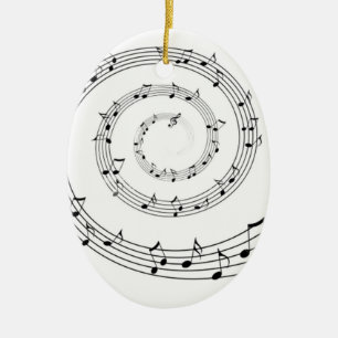 Ornement Ovale En Céramique Musique