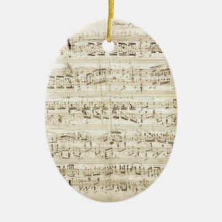 Ornement Ovale En Céramique Musique de feuille Chopin
