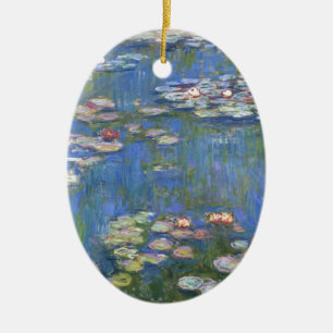 Ornement Ovale En Céramique Nénuphars de Claude Monet //