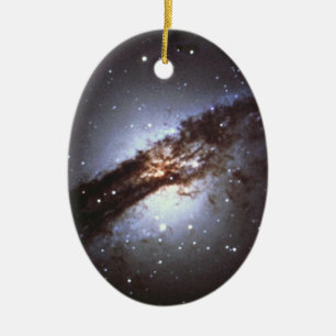 Ornement Ovale En Céramique NGC 5128 Centaurus A Galaxy NASA