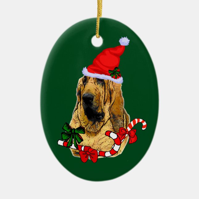 Ornement Ovale En Céramique Noël sanglant (Devant)