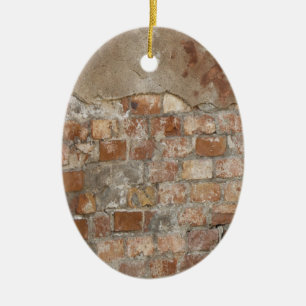 Ornement Ovale En Céramique Old Brick