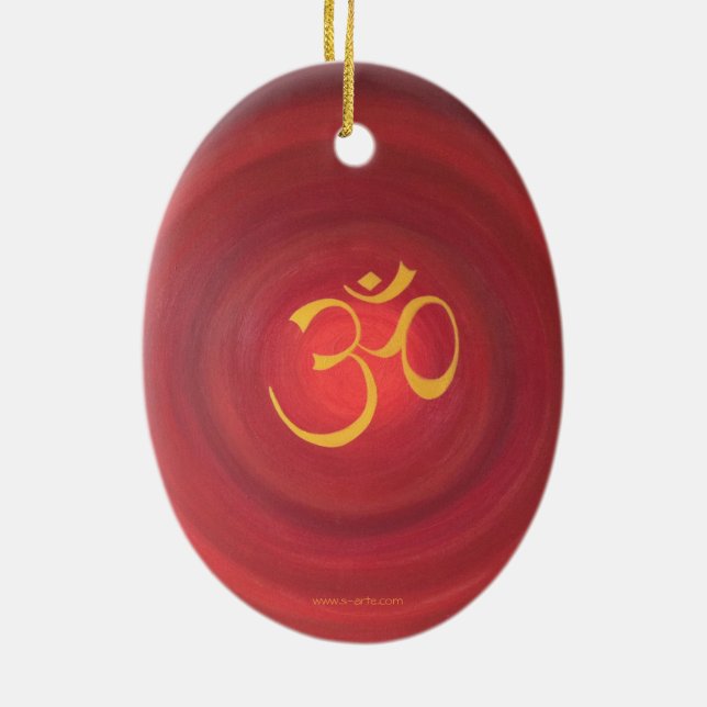 Ornement Ovale En Céramique Ornament "OM" (Dos)