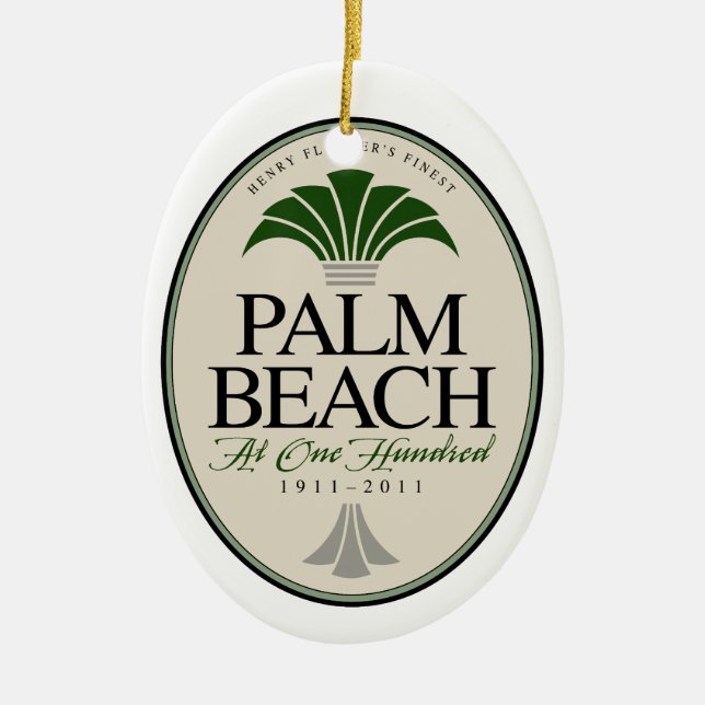 Ornement Ovale En Céramique Palm Beach à l'ornement 100 (Devant)