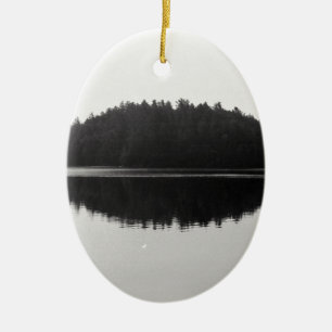 Ornement Ovale En Céramique Photographie supérieure d'île d'Adirondack de la