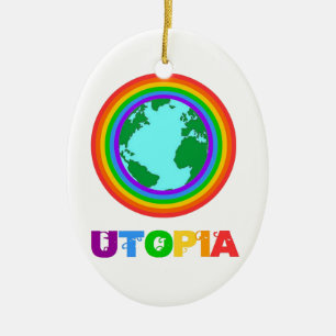 Ornement Ovale En Céramique Planète Utopia