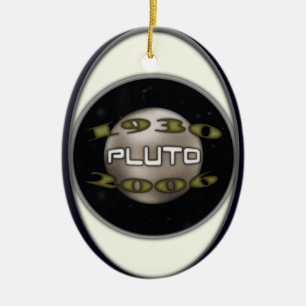 Ornement Ovale En Céramique Pluto Commemorative 1930-2006