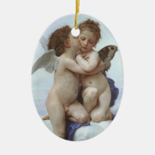 Ornement Ovale En Céramique premier_baiser_Bouguereau