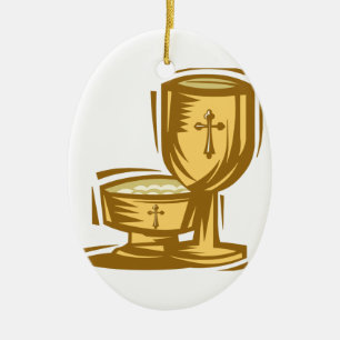 Ornement Ovale En Céramique Première communion
