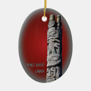 Ornement Ovale En Céramique Prince Rupert Ornament Personalized BC Souvenirs