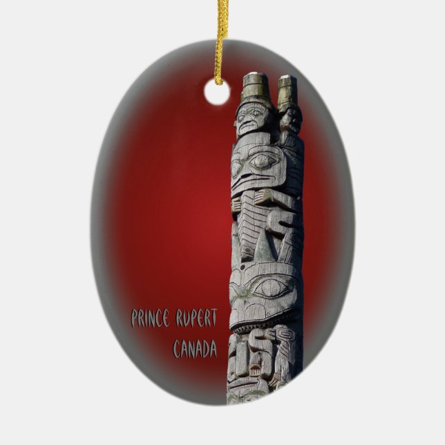 Ornement Ovale En Céramique Prince Rupert Ornament Personalized BC Souvenirs (Devant)