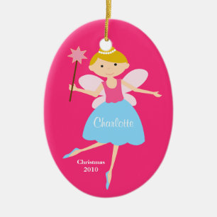 Ornement Ovale En Céramique Princesse féerique Christmas Ornament