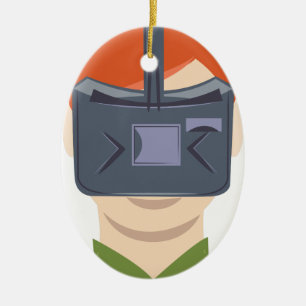 Ornement Ovale En Céramique Réalité virtuelle