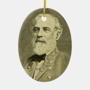Ornement Ovale En Céramique Robert E. Lee