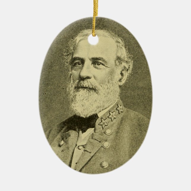 Ornement Ovale En Céramique Robert E. Lee (Devant)