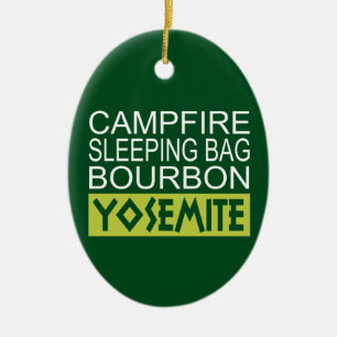Ornement Ovale En Céramique Sac couché de feu Bourbon Yosemite
