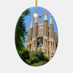 Ornement Ovale En Céramique Sagrada Familia à Barcelone, Espagne