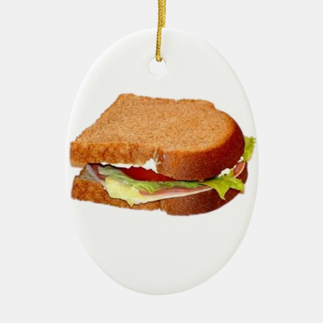 Ornement Ovale En Céramique Sandwich (Devant)