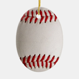 Ornement Ovale En Céramique Softball