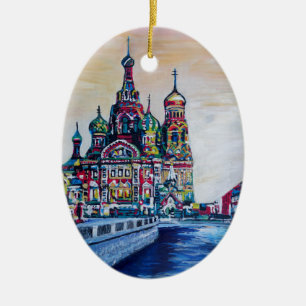 Ornement Ovale En Céramique St Petersburg I