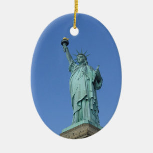 Ornement Ovale En Céramique Statue de la Liberté