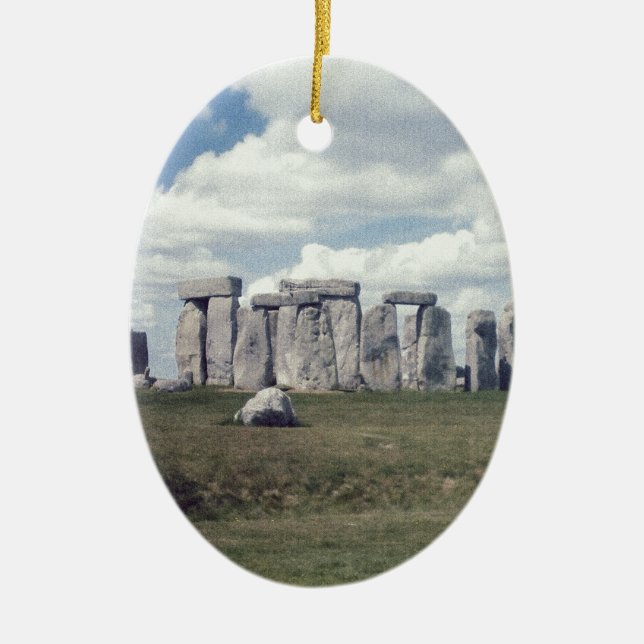 Ornement Ovale En Céramique Stonehenge (Devant)