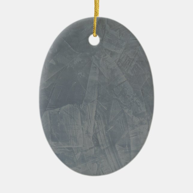 Ornement Ovale En Céramique Suede gris (Devant)