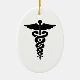 Ornement Ovale En Céramique Symbole Médicale