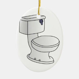 Ornement Ovale En Céramique Toilette