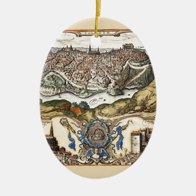 Ornement Ovale En Céramique Toledo Espagne 1566 (Devant)