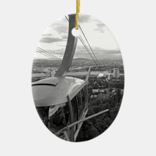 Ornement Ovale En Céramique Tram d'antenne de Portland