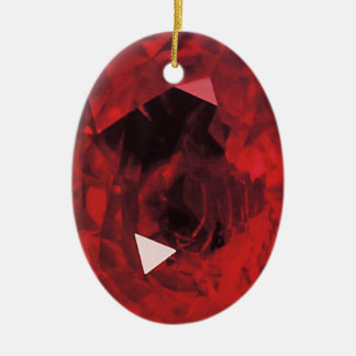 Ornement Ovale En Céramique UN BIJOU ROUGE pour votre AMOUR
