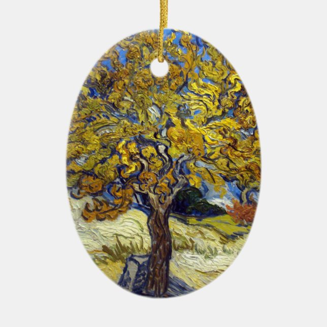 Ornement Ovale En Céramique Van Gogh Mulberry Tree Art impressionniste (Devant)
