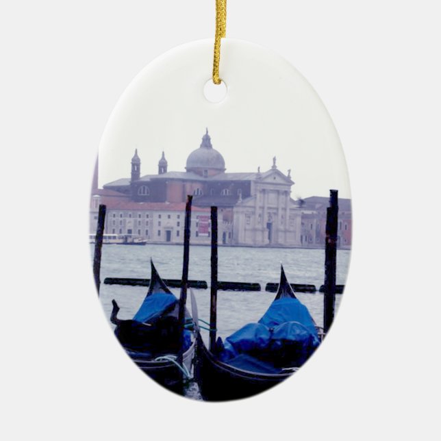 Ornement Ovale En Céramique Venise Italie Voyage (Devant)