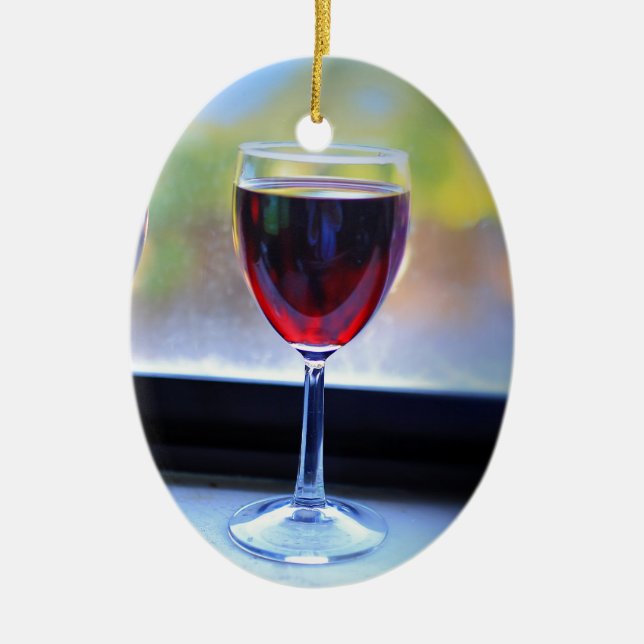 Ornement Ovale En Céramique Verre à vin (Devant)
