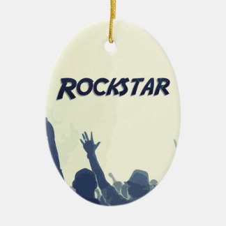 Ornement Ovale En Céramique Vous êtes un Rockstar !