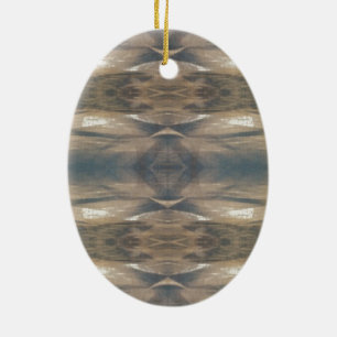 Ornement Ovale En Céramique Wildlife Leopard Wild Animal Pattern