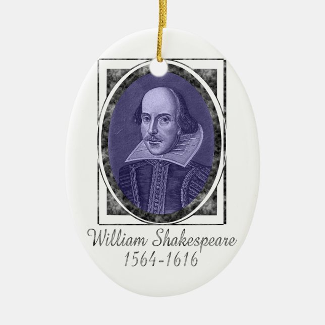 Ornement Ovale En Céramique William Shakespeare (Devant)