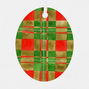 Ornement ovale en métal tartan MAC GREGOR