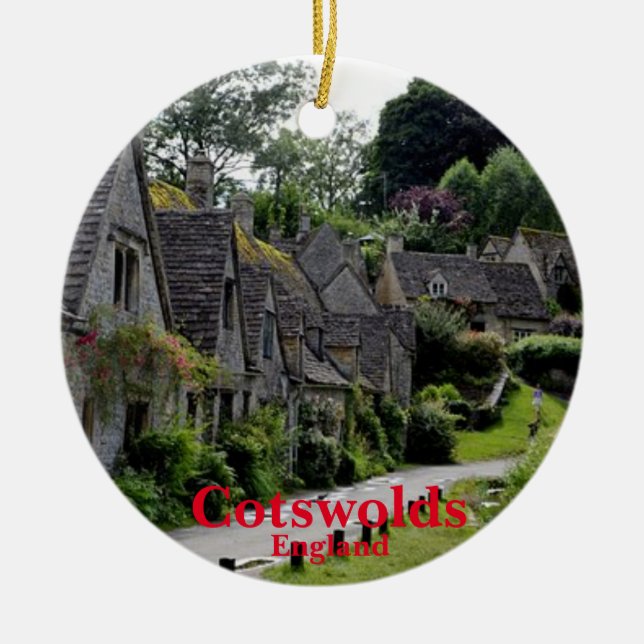 Ornement Panoramique de Noël des Cotswolds (Devant)