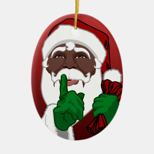 Ornement Père Noël Africain Décoration de Noël per (Devant)