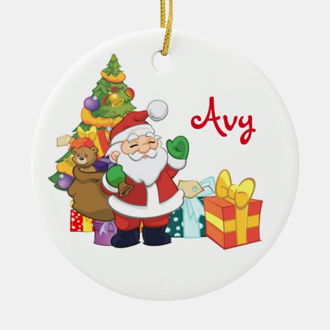Ornement Père Noël personnalisé (Devant)