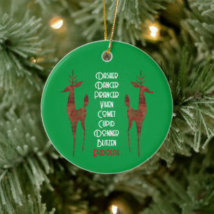 Ornement - Père Noël Reindeer - Rudolph